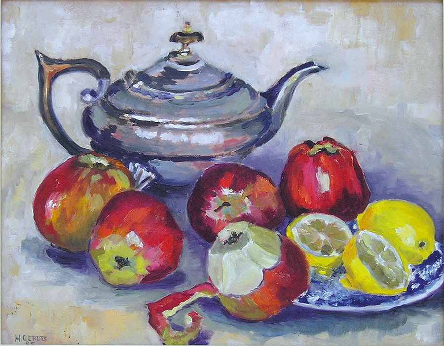 Stilleben mit Teekanne